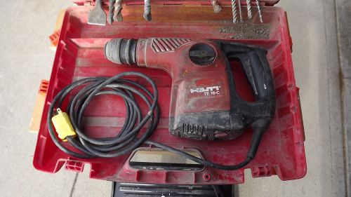 Hilti TE-16C Electric Rotary Hammer Drill with case, SDS bits and chisel