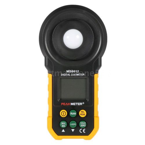 Handheld digital lcd light lux meter photometer luxmeter ms6612 200000lux 4hr1 for sale