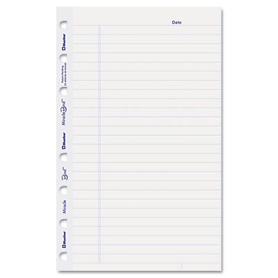 MiracleBind Ruled Paper Refill Sheets, 8 x 5, White, 50 Sheets/Pack, 1 Package