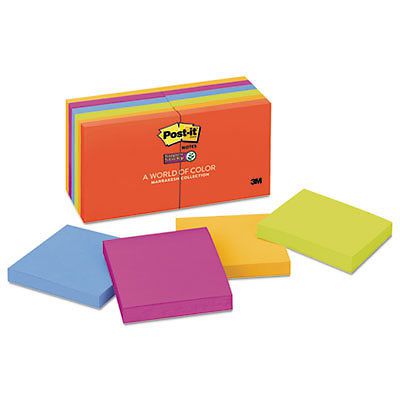Pads in Marrakesh Colors, 3 x 3, 90-Sheet, 12/Pack, Sold as 1 Package