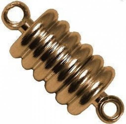 Ribbed - Magnetic Jewelry Clasps - Gold - Neodymium Rare Earth Magnet