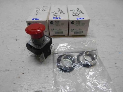 New! Allen Bradley 800T-FX6A5 Push Button Type 4,13  2 Position Push Pull Red