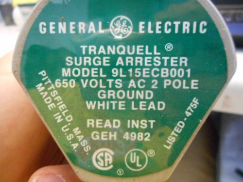 GENERAL ELECTRIC 9L15ECB001 TRANQUELL SURGE ARRESTER *USED*