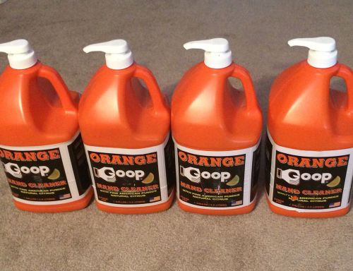 4 ORANGE GOOP HAND CLEANER / WASHING PUMP SOAP 4 GALLONS, MADE IN THE USA