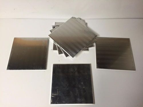7 Piece Aluminum Sheet Metal 3/16&#034; Thick 6-1/8&#034; L x 6-1/8&#034; Plate Flat Bar USED