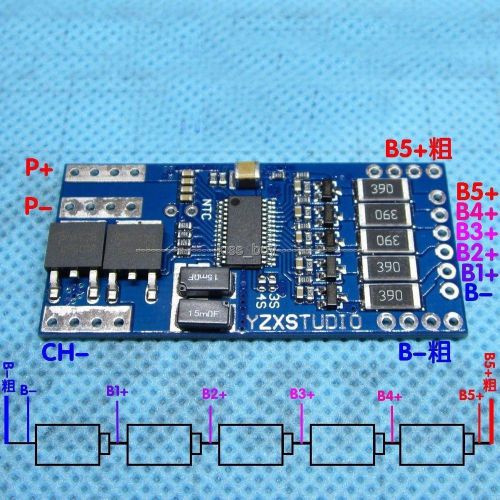 10A BMS Battery Protection Board Balance 3/ 4/ 5 Packs Li-ion lithium batteries
