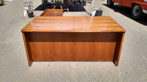 Desks walnut l-shaped  left/right returns 36&#034;x72&#034; lots of detailwedeliverlocally for sale