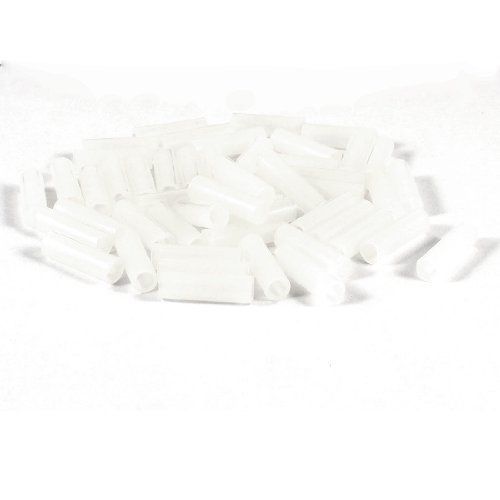 50 Pcs White Nylon 66 Cylinder Shape Spacer Supports 5mmx17mm for PCB Board