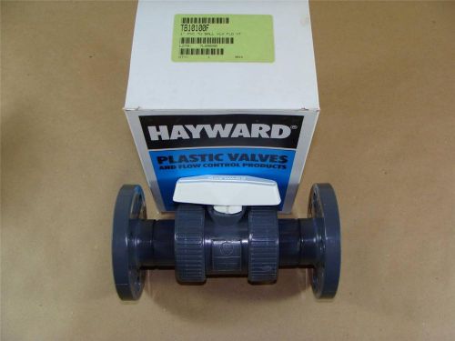 New hayward tb10100f 1&#034; pvc true union ball valve with viton seals &amp; flange ends for sale
