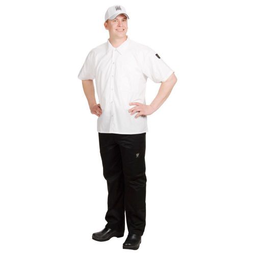 Chef Revival CS006WH-S White Small Cook&#039;s Shirt With Snaps