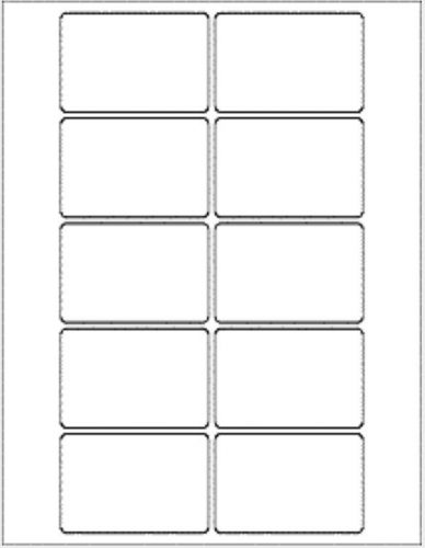 5 Sheets  3&#034; X 2&#034; Rectangle Label Sheets White 10/Sheet