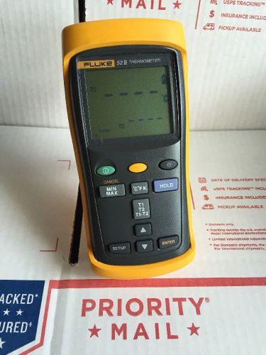 Fluke 52 ii thermometer with protective case - excellent - ships same day fast for sale