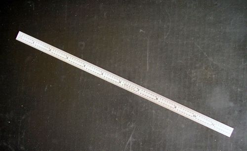12&#034; Steel Scale / Ruler - Double Sided 1/32 + 1/64 &amp; 1/10 + 1/100