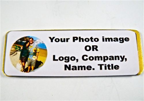 CUSTOM LOGO,PHOTO, PERSONALIZED MAGNETIC OR PIN ID NAME BADGE TAG, AIRLINES,TV,
