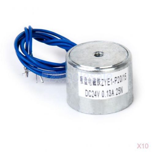 10x DC24V 2.5kg ZYE1-P20/15 Electric Lifting Magnet Solenoid Electromagnet 20mm
