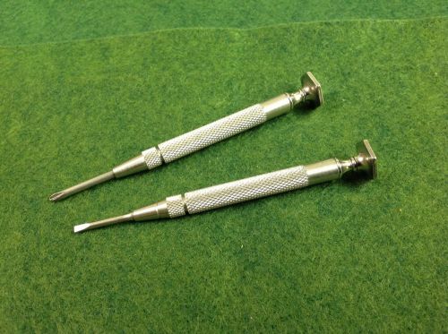 Starrett Jewelers Screwdrivers S555, Lot of 2, Phillips and Slotted