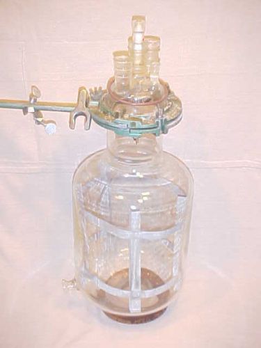 Kimax 100l reaction chemical reactor vessel boiling flask 4 neck glass stirrer for sale