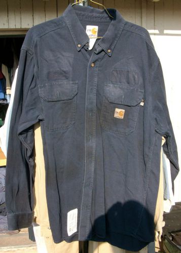 Carhartt Flame Resistant Work Shirt Size Large 88/12 Cotton Nylon Some Stains