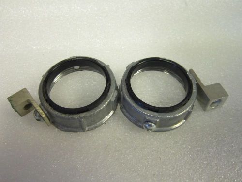 1-1/2&#034;insulated metal grounding bushings (lot of 2) for sale