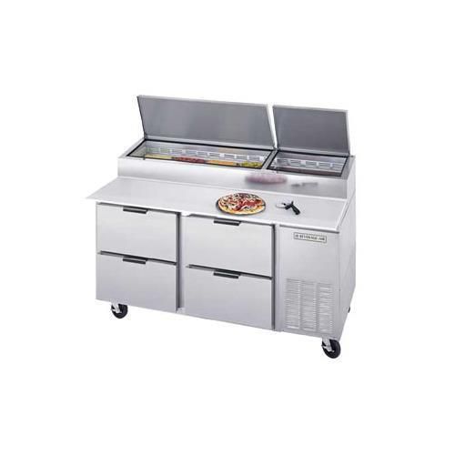 New Beverage Air DPD67-4 Pizza Top Refrigerated Counter