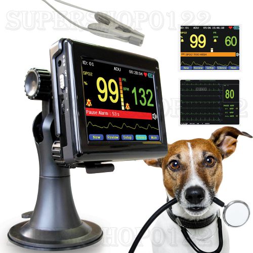Vet pulse oximeter,patient monitor+vet Spo2 PR probe,veterinary,animal Handheld