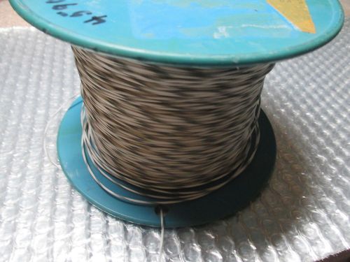 22 awg spc silver plated wire 7/30 str. white/grey stripe 1800ft. for sale