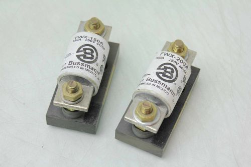 Lot of 2 buss 3556 fuse blocks bussmann  fwx-200a  fwx-150 fuses 200a and 150a for sale