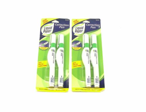 Liquid Paper Correction Pen White Fluid Fast Drying 4 Pack 56224