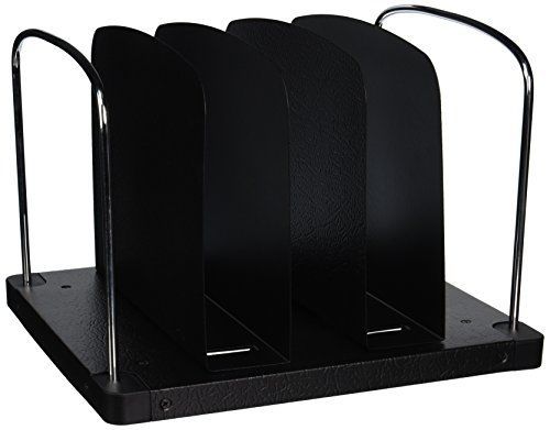 Buddy products trio 5 pocket vertical desk tray, 8.5 x 11.25 x 12 inches, black for sale