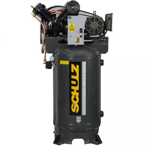 Schulz air compressor  7.5hp  3 phase - 80 gallon tank - 30cfm - 175 psi for sale