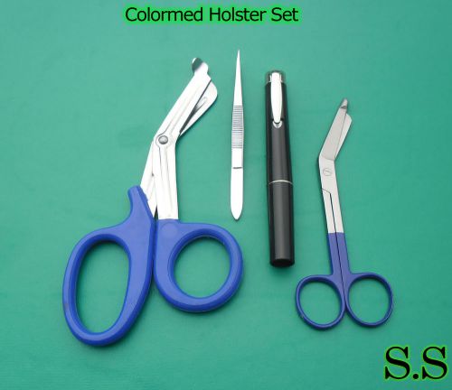 Colormed Holster Set EMS Blue EMT Diagnostic+blue Lister Bandage Scissors