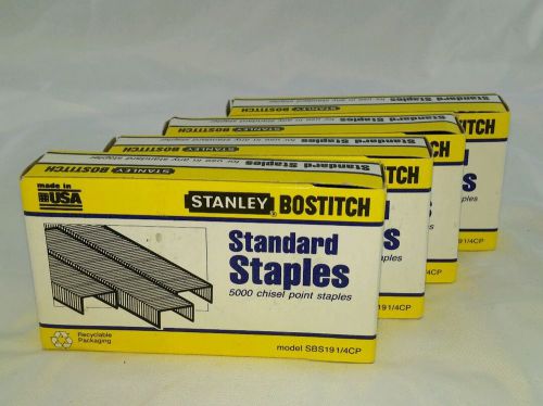 Stanley Bostitch staples 5000 pieces quantity (4) Chisel Point SBS191