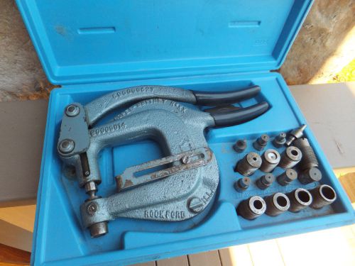 Roper whitney no. xx portable hand metal punch set with dies &amp; case for sale