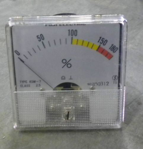 Fuji Electric Meter, Type KSM-7, Class 2.5, 0-180, Used, Warranty