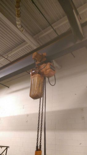 Harrington 3 ton hoist and trolley with conductix festoon system for sale