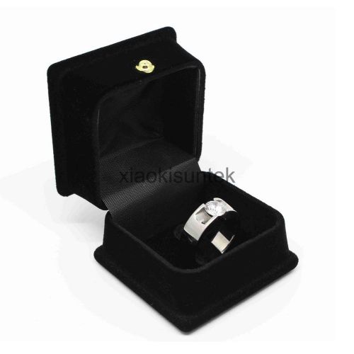 Square velvet ring bracelet earring display storage box case organizor for sale