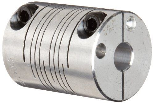Ruland PCR18-4-4-A Clamping Beam Coupling, Polished Aluminum, Inch, 1/4&#034; Bore A