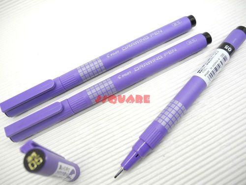 3 Pens x Pilot Oil Based Marker 0.5mm Drawing Pen Liner, Black Pigment Ink