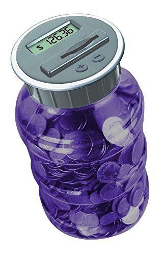 Digital Coin Bank Savings Jar - Automatic Coin Counter Totals all U.S. Coins inc