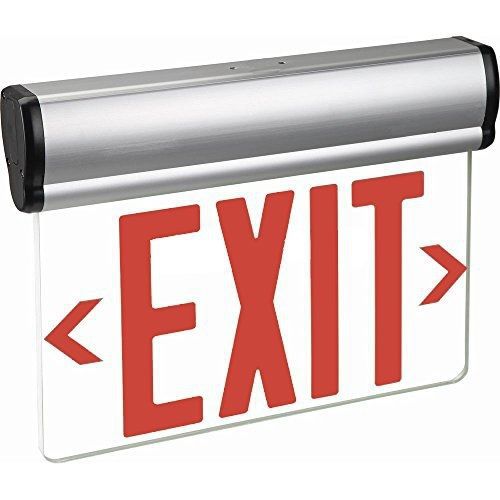 Kaito LED Lights Edge Light (Edge-Lit) Exit Sign, Rotary Surface Mounting - Red