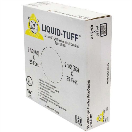 Liquid tight 2-1/2&#034; in. x 25&#039; ft. flexible steel conduit pvc jacket for sale