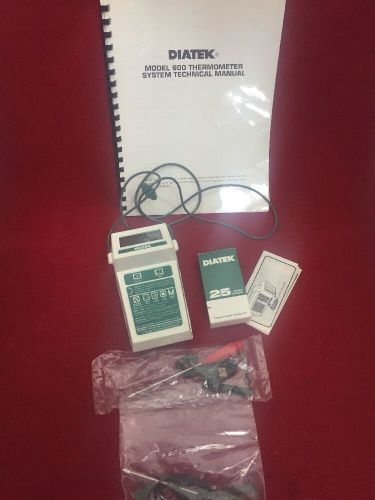DIATEK 600 Clinical Thermometer System 2 Probes, Instructions &amp; 25 Probe Covers
