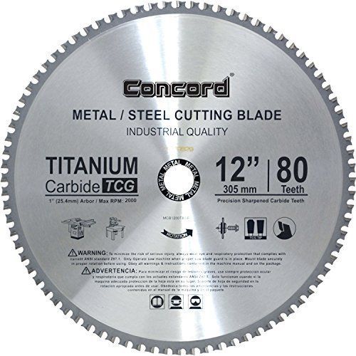 Concord blades mcb1200t080hp 12-inch 80 teeth tct ferrous metal cutting blade for sale