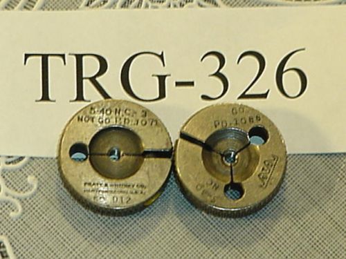 Thread Ring Gage Set 5-40 NC GO &amp; NOGO TRG-326