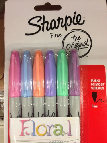 Sharpie Fine Floral Design 6 Pieces Color Set Marker For School, Office Use