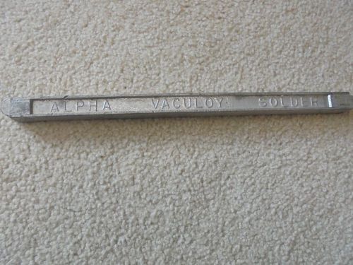 Alpha vaculoy solder bar 63/37 1 lb. 14 oz. for sale