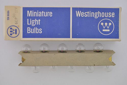 Westinghouse # 90 Minature Light Bulbs 12 Volt, 6CP, Box of 10
