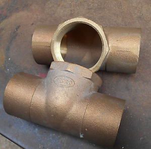 9,  NIBCO &amp; LEE  cast Brass / Bronze 2&#034; Adapter Tee  - TWO INCH