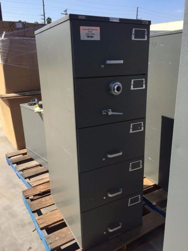 Mosler gsa 5 drawer file cabinet 1 combination lock legal security safe sfc-5 for sale
