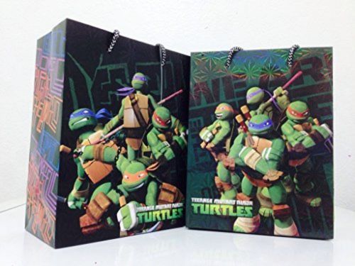 Ninja Turtle Holographics Party Paper Gift Bags - 9&#034; Small (6 Packs)